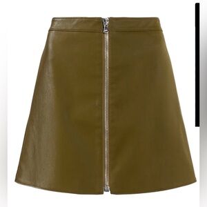 Cinq à Sept Dark Olive Green Palo Mini Skirt